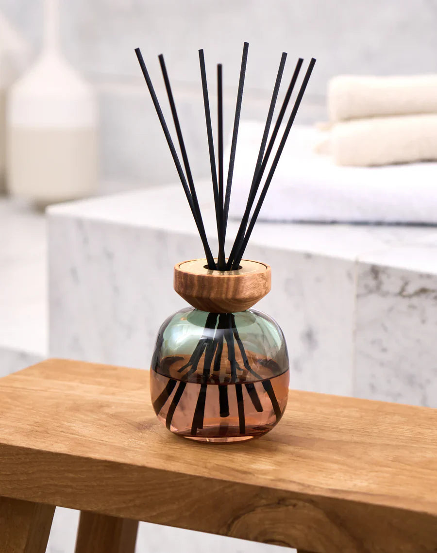 Wood Green/Plum Reed Diffuser with Zest of Verbena